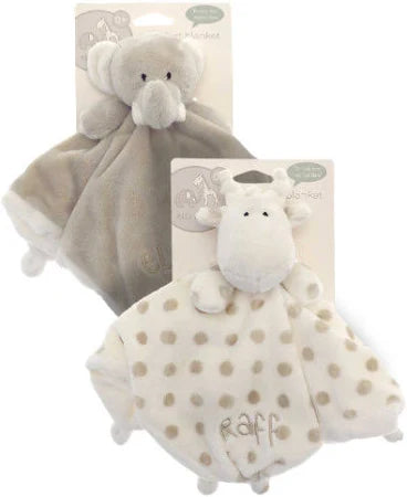 Eco Friendly Elli And Raff Embroidered Comfort Blanket (Set of both)