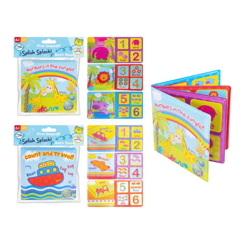 Baby Bath Books Plastic Coated Fun Educational Learning Toys