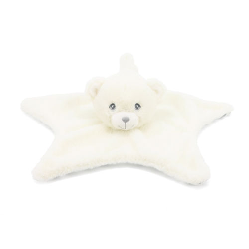 Keeleco Baby White And Grey Bear Blanket