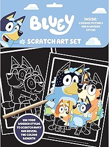 Official Bluey Scratch Art Set