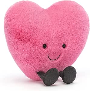 Jellycat Large Amuseable Pink Heart Collectable Stuffed Plush Decoration